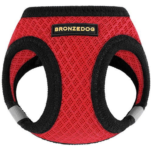 Шлея BronzeDog Mesh Vest для собак, сітчастий нейлон, червоний, 24-26 см