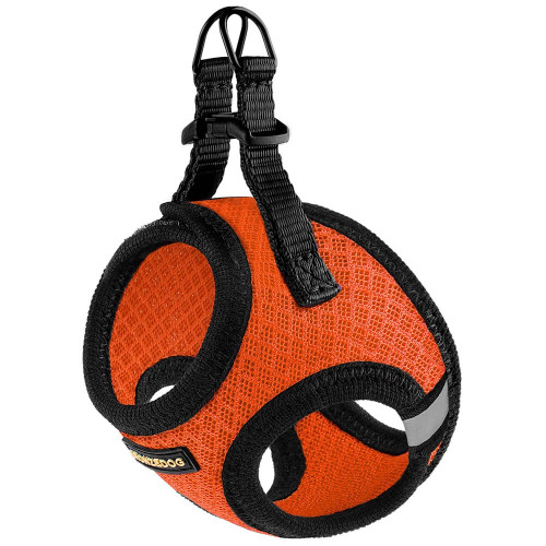 Шлея BronzeDog Mesh Vest для собак, сітчастий нейлон, помаранчевий, 20-24 см