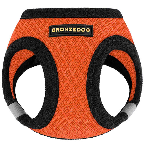 Шлея BronzeDog Mesh Vest для собак, сітчастий нейлон, помаранчевий, 20-24 см