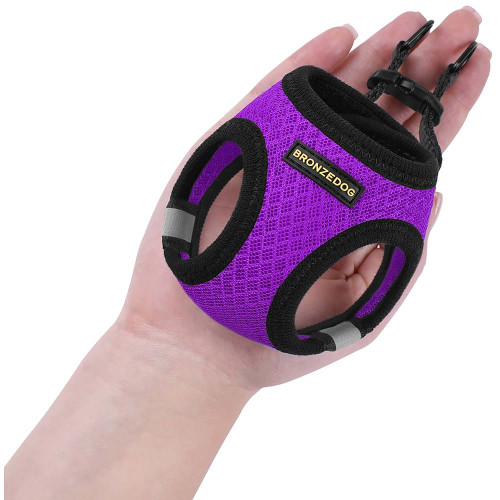Шлея BronzeDog Mesh Vest для собак, сітчастий нейлон, фіолетовий, 20-24 см