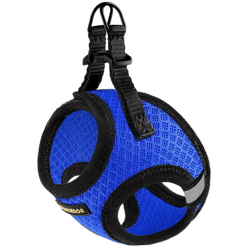 Шлея BronzeDog Mesh Vest для собак, сітчастий нейлон, синій, 34-42 см