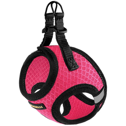 Шлея BronzeDog Mesh Vest для собак, сітчастий нейлон, рожевий, 29-34 см