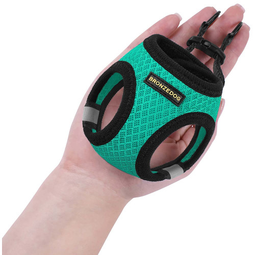 Шлея BronzeDog Mesh Vest для собак, сітчастий нейлон, ментоловий, 42-47 см