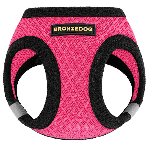 Шлея BronzeDog Mesh Vest для собак, сітчастий нейлон, рожевий, 42-47 см