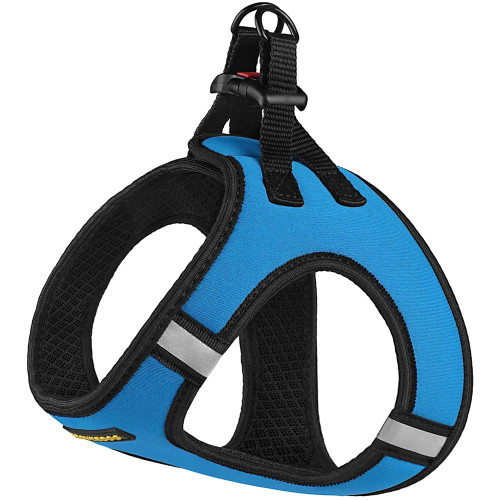 Шлея BronzeDog Sport Vest для собак з нейлону, неопрену і 3D сітки, блакитний, 26-29 см