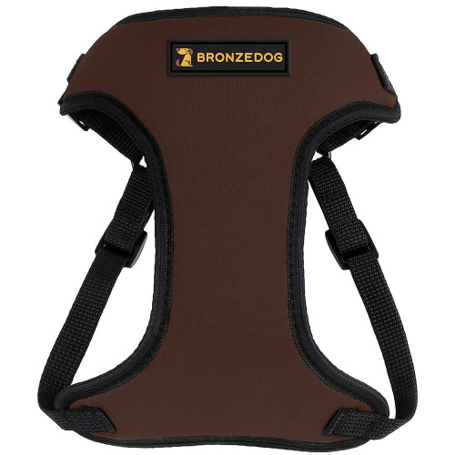 Шлея BronzeDog Sport для собак з неопрена, коричневий, 35-38 см