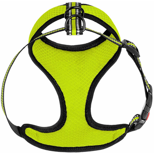 Шлея BronzeDog Mesh для собак дрібних порід, сітчастий нейлон, лимонний, 35-38 см