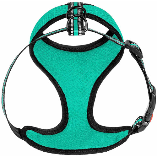 Шлея BronzeDog Mesh для собак дрібних порід, сітчастий нейлон, ментоловий, 35-38 см