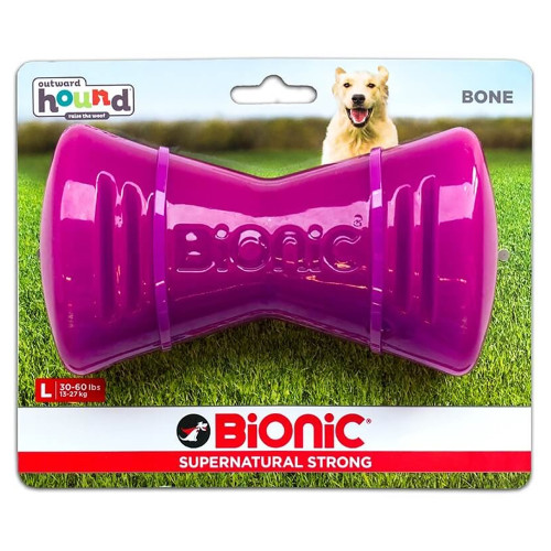 Іграшка Bionic Bone кістка велика, для собак 14-27 кг, фіолетова, 14.7×7.9×6.4 см