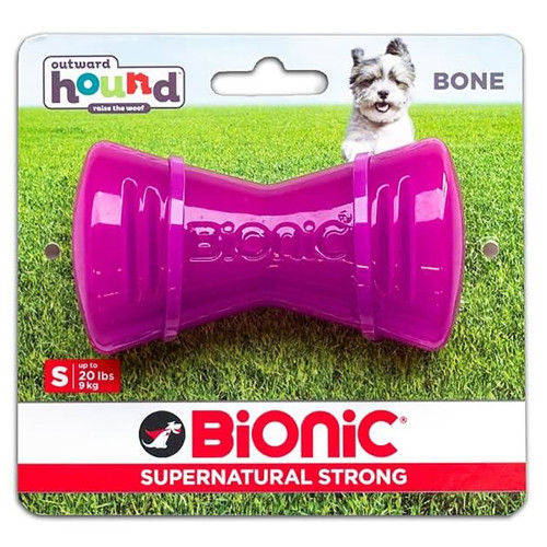 Іграшка Bionic Bone кістка мала, для собак до 9 кг, фіолетова, 9.4×5×4 см