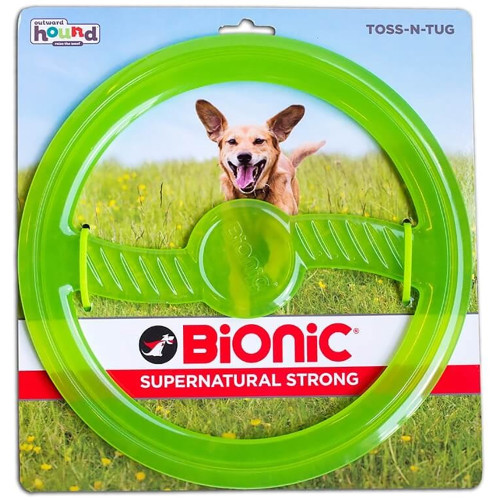 Іграшка Bionic Opaque Toss-N-Tug кільце зелене, для собак, 23 см
