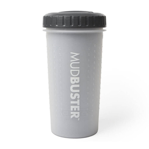 Лапомийка DEXAS MudBuster велика з кришкою, для собак, висота 22 см, діаметр 12 см, світло-сіра