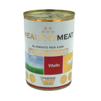 Консерва Healthy Meat монопротеінова, паштет з телятиною, для собак, 400 г Консерва Healthy Meat монопротеінова, паштет з телятиною, для собак, 400 г