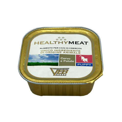 Консерва Healthy Meat монопротеінова, паштет з олениною та картоплею, для цуценят, 150 г