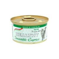 Консерва Healthy Irresistibili Capricci для вбагливих котів, паштет з кролятиною, 85 г Консерва Healthy Irresistibili Capricci для вбагливих котів, паштет з кролятиною, 85 г