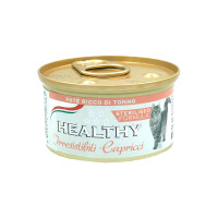 Консерва Healthy Irresistibili Capricci для стерилізованих котів, паштет з тунцем, 85 г Консерва Healthy Irresistibili Capricci для стерилізованих котів, паштет з тунцем, 85 г