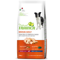 Корм Trainer Natural Super Premium для дорослих собак середніх порід, свіжа курка, рис і алое вера, 12 кг Корм Trainer Natural Super Premium для дорослих собак середніх порід, свіжа курка, рис і алое вера, 12 кг