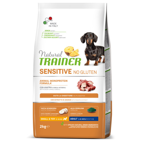 Корм Natural Trainer Dog Sensitive для дорослих собак малих порід, схильних до харчових алергій, з качкою, 2 кг