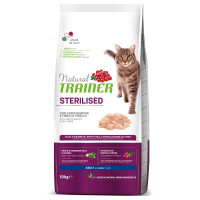Корм Trainer Natural Super Premium для дорослих стерилізованих котів від 1 року, з білим м'ясом, 10 кг
