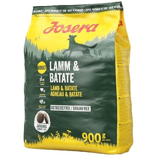 Сухий корм Josera Adult Lamm & Batate для дорослих і активних собак, з ягням та бататом, 900 г