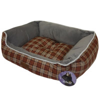 Лежанка AnimAll Nena Soft L BURGUNDY для собак і котів, клітка, 65×51×18 см Лежанка AnimAll Nena Soft L BURGUNDY для собак і котів, клітка, 65×51×18 см