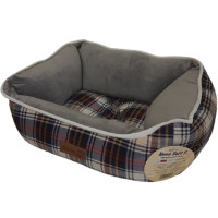Лежанка AnimAll Nena Soft S WHITE - RED для собак і котів, клітка, 45×35×16 см Лежанка AnimAll Nena Soft S WHITE - RED для собак і котів, клітка, 45×35×16 см