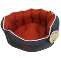 Лежанка AnimAll Rolyal Classic S GRAY - RED для собак і котів, сіро-червона, 48×42×20 см Лежанка AnimAll Rolyal Classic S GRAY - RED для собак і котів, сіро-червона, 48×42×20 см