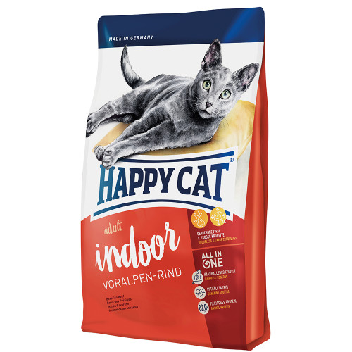 Сухий корм Happy Cat Indoor Voralpen Rind для котів, що мешкають у приміщенні, зі смаком яловичини, 300 г