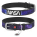 Нашийник WAUDOG Design з QR паспортом для собак, малюнок NASA21, розмір S, 15мм/27-36см, чорний