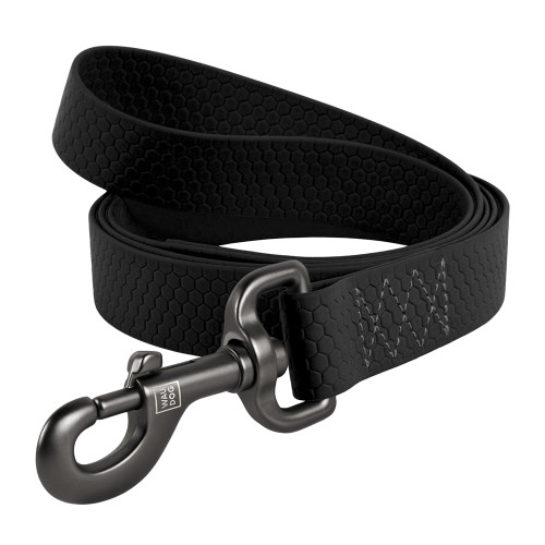 Повідець Waudog Waterproof для собак, водостійкий, розмір L-XXL, 25 мм/305 см, чорний