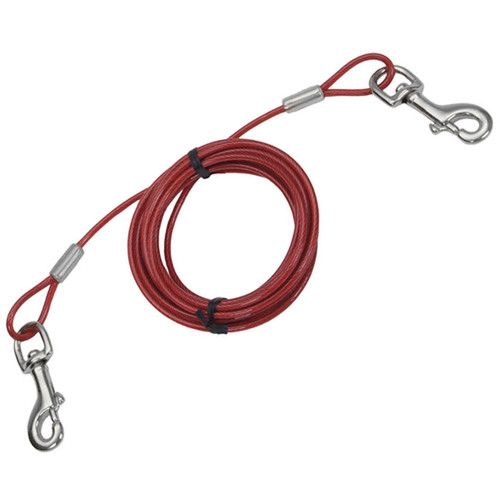 Кабель Coastal Titan Heavy Cable для прив'язки собак, оцинкований сталевий трос із пластиковою ізоляцією, 6 м