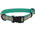 Нашийник Coastal Ribbon Weave Collar для собак, темно-бірюзовий з кісточками, 30-45×1.6 см