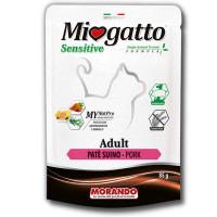 Монопротеїновий беззерновий вологий корм Morando MioGatto Sensitive Monoprotein для котів, прошуто, 85 г Монопротеїновий беззерновий вологий корм Morando MioGatto Sensitive Monoprotein для котів, прошуто, 85 г