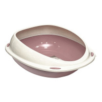 Пластиковий туалет Georplast Shuttle для котів, 57×40×19 см, рожевий