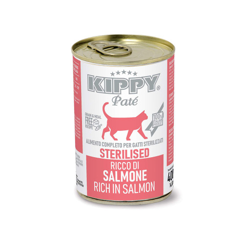 Консерви Kippy Pate Salmon Sterilised для стерилізованих котів, паштет з лососем, 400 г