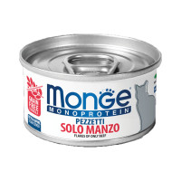 Консерви Monge Cat Monoprotein для котів, м'ясні пластівці з яловичини, 80 г Консерви Monge Cat Monoprotein для котів, м'ясні пластівці з яловичини, 80 г