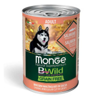 Консерви Monge Dog Wet Be Wild Adult для дорослих собак, лосось, гарбуз та цукіні, 400 г Консерви Monge Dog Wet Be Wild Adult для дорослих собак, лосось, гарбуз та цукіні, 400 г