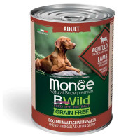 Консерви Monge Dog Wet Be Wild Adult для дорослих собак, ягня, гарбуз та цукіні, 400 г Консерви Monge Dog Wet Be Wild Adult для дорослих собак, ягня, гарбуз та цукіні, 400 г