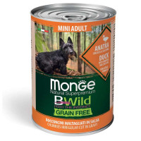 Консерви Monge Dog Wet Be Wild Mini Adult для дорослих собак, качка, гарбуз та цукіні, 400 г Консерви Monge Dog Wet Be Wild Mini Adult для дорослих собак, качка, гарбуз та цукіні, 400 г