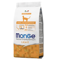 Сухий корм Monge Cat Light для котів схильних до зайвої ваги, з індичкою, 1.5 кг Сухий корм Monge Cat Light для котів схильних до зайвої ваги, з індичкою, 1.5 кг