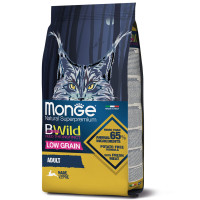 Сухой низкозерновой корм Monge Cat Be Wild Low Grain для кошек, с мясом зайца, 1.5 кг