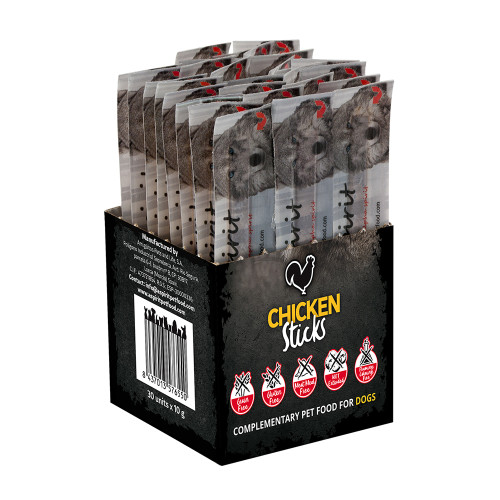 Напіввологі ласощі для собак Alpha Spirit DOG Sticks Chicken, палички з куркою, 30 шт, 300 г