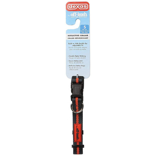Нашийник DEXAS Off Leash для собак, нейлон, малий, 2 см/25.4-40.6 см, сірий-помаранчевий
