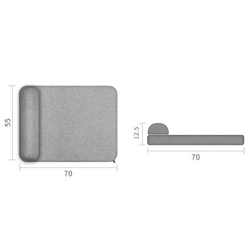 Ліжко Petkit Deep Sleep Pet Mattress M для собак, сірий, 70×55×12.5 см