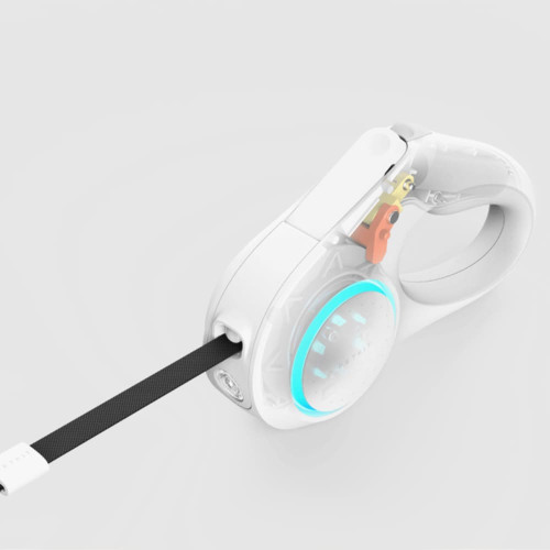 Повідець-рулетка Petkit Travel Go Shine Max Pet Leash для собак, з підсвічуванням, сірий, до 50 кг, 4.5 м