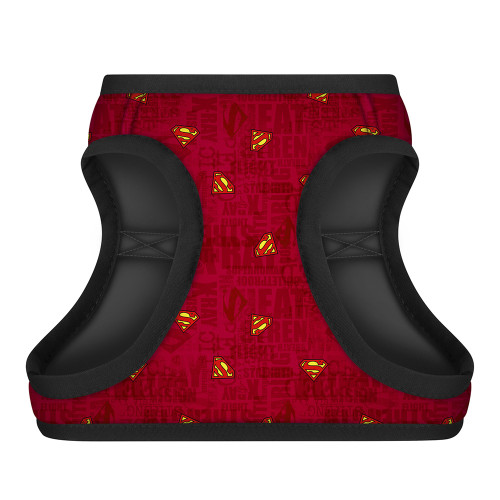 Шлея Waudog Clothes з QR паспортом для собак, малюнок Супермен червоний, розмір XS1, 18-20 см/24-27 см