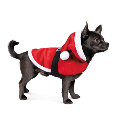 Попона Pet Fashion Santa для собак, плюш, розмір M, червоний