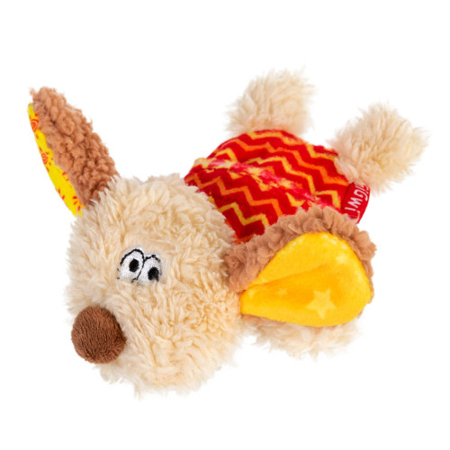 М'яка іграшка GiGwi Plush, плюшевий песик, з пищалкою, текстиль, 13 см