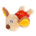 М'яка іграшка GiGwi Plush, плюшевий песик, з пищалкою, текстиль, 13 см