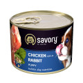 Вологий корм Savory Puppy Chicken&Rabbit для цуценят, курка з кроликом, 200 г